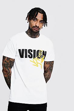 Boohoo Regular Vision Slogan Print Tee