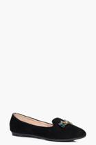 Boohoo Zoe Bug Embellished Slipper Ballet Black