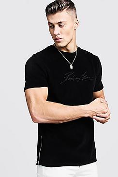 Boohoo Velour Man Signature T-shirt