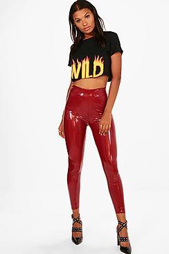 Boohoo Georgia Vinyl High Waist Leggings