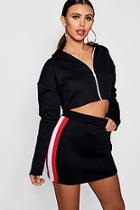 Boohoo Petite Becky Crop Sweat & Skirt Co-ord