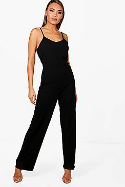 Boohoo Gemma Ribbed Jumpsuit