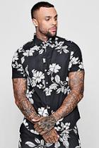 Boohoo Leaf Print Short Sleeve Shirt Co-ord