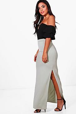Boohoo Petite Zoe Slinky Maxi Skirt