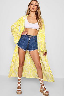 Boohoo Katy Wide Sleeve Multi Colour Kimono
