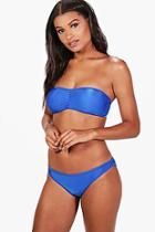 Boohoo Caribbean Bandeau Bikini Set