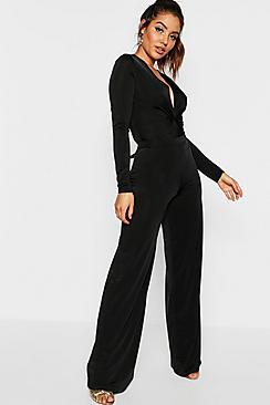 Boohoo Disco Slinky Wide Leg Trousers