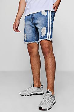 Boohoo Slim Fit Shorts With Side Taping