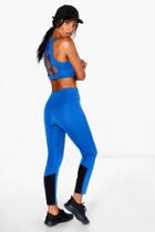 Boohoo Libby Fit Performance Running Leggings Blue