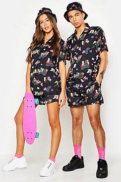 Boohoo Pride Shirt & Short Set With Equality Print