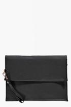 Boohoo Jess Oversized Clutch Bag Black