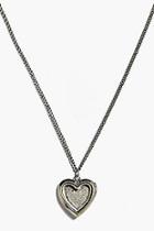 Boohoo Faye Antique Heart Locket Necklace