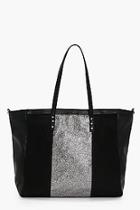 Boohoo Metallic Panel Shoppper Tote