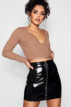 Boohoo Tie Front Top