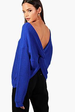 Boohoo Tall Twist Back Jumper