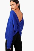 Boohoo Tall Twist Back Jumper