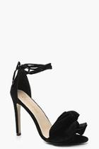 Boohoo Saskia Ruffle Ankle Wrap Sandals