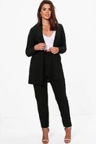 Boohoo Plus Lilly Slinky Duster + Tapered Trouser Co-ord