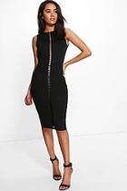 Boohoo Petite Martha Trim Detail Longline Midi Dress
