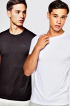 Boohoo 2 Pack Muscle Fit T-shirts With Logo Multi