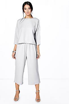 Boohoo Vanessa Premium Woven Crop Trouser