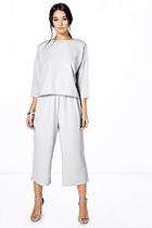 Boohoo Vanessa Premium Woven Crop Trouser