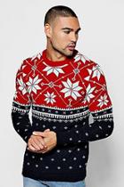 Boohoo Christmas Colour Block Fairisle Sweater