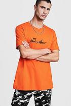 Boohoo Oversized Man Autograph Embroidered T-shirt