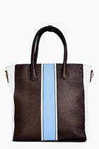 Boohoo Mya Colourblock Stripe Day Bag Brown