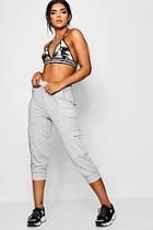 Boohoo Charlotte Cropped Cargo Jogger Pants