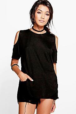 Boohoo Gracie Cold Shoulder Top