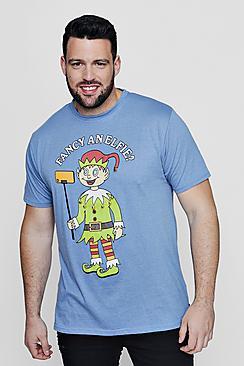 Boohoo Big And Tall Fancy An Elfie T-shirt