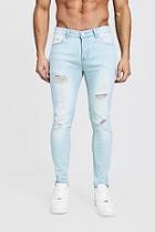 Boohoo Skinny Jeans With All Over Distressing