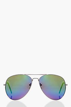 Boohoo Sophie Rainbow Aviator Sunglasses