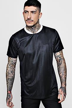 Boohoo Bomber Neck Man Football Shirt Co-ord