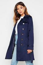 Boohoo Belted Double Breasted Trench