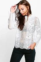 Boohoo Emma Lace Victorian Top