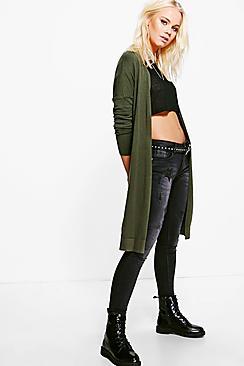 Boohoo Emma Longline Cocoon Cardigan