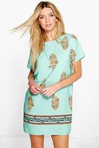Boohoo Rebecca Cap Sleeve Shift Dress