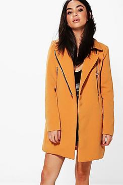 Boohoo Lauren Biker Coat