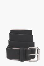 Boohoo Faux Leather Belt With Metal Buckle Black