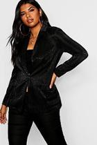 Boohoo Plus Metallic Blazer