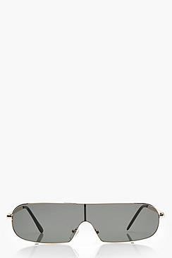 Boohoo Smoke Frame Slim Sports Sunglasses