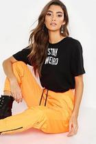 Boohoo Stay Weird Slogan T-shirt