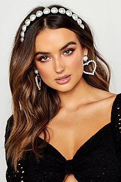 Boohoo Premium Large Pearl Statement Headband