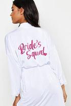 Boohoo Brides Squad Lace Trim Robe