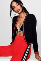 Boohoo Connie Sports Stripe Trim Blazer