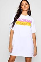 Boohoo Colorado Graphic Oversized T-shirt Dress