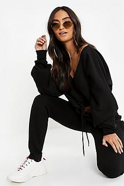 Boohoo Petite Slouchy Sweat & Jogger Set