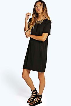 Boohoo Sanita Turn Back Cuff Shift Dress